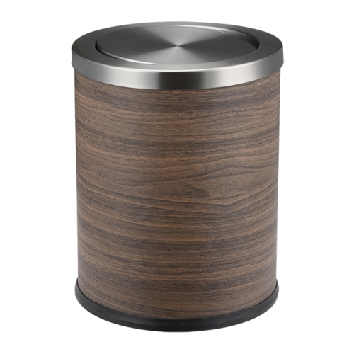 Satin black white flip swing top lid hotel room waste bin trash can manufacturer