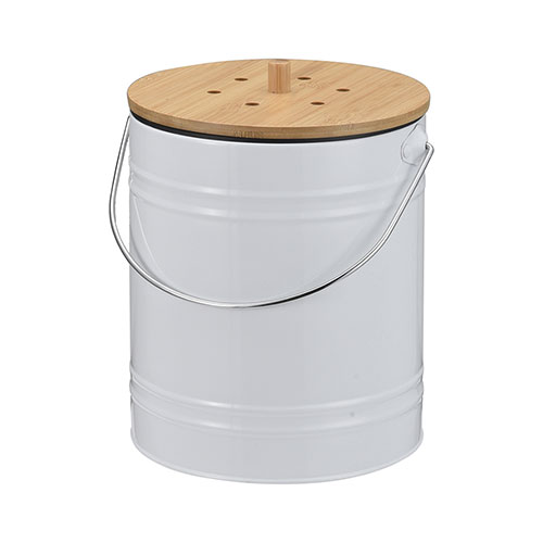Compost Bin Indoors for Kitchen Countertop with Inner bucket and bamboo lid