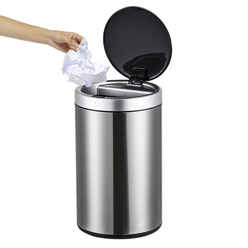 Sensor kick activation stainless steel rubbish bin factory manufacturer