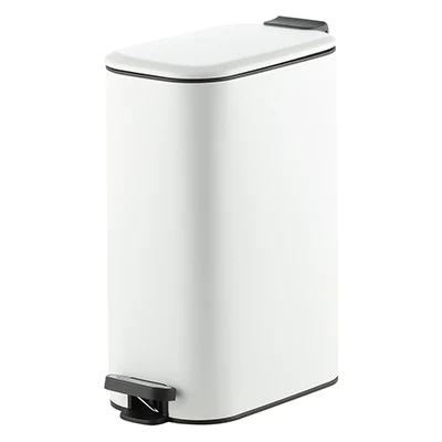 Anti rusting white black fingerprint proof 6 15 16 20 liters pedal waste trash bin supplier